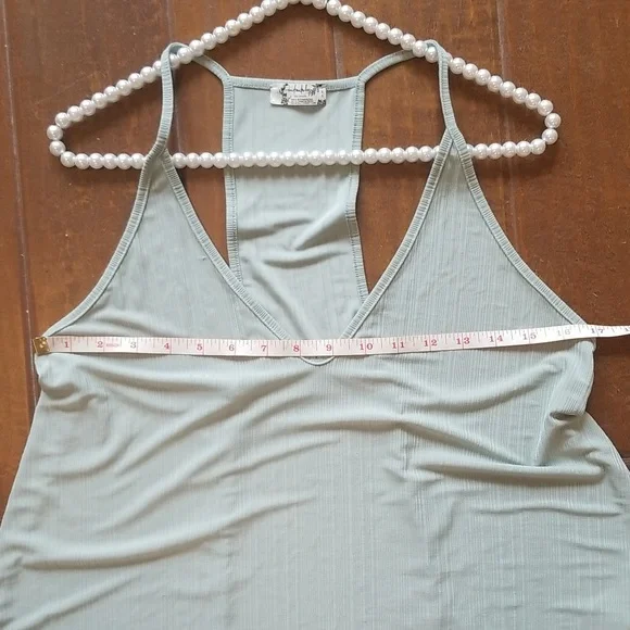 Free People Intimately Mint Green Slinky Slink Tank Top - Picture 9 of 12